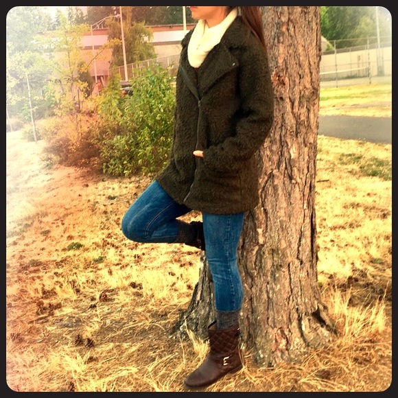 Hollister Jackets Coats Warm Fashionable Winter Forest Green